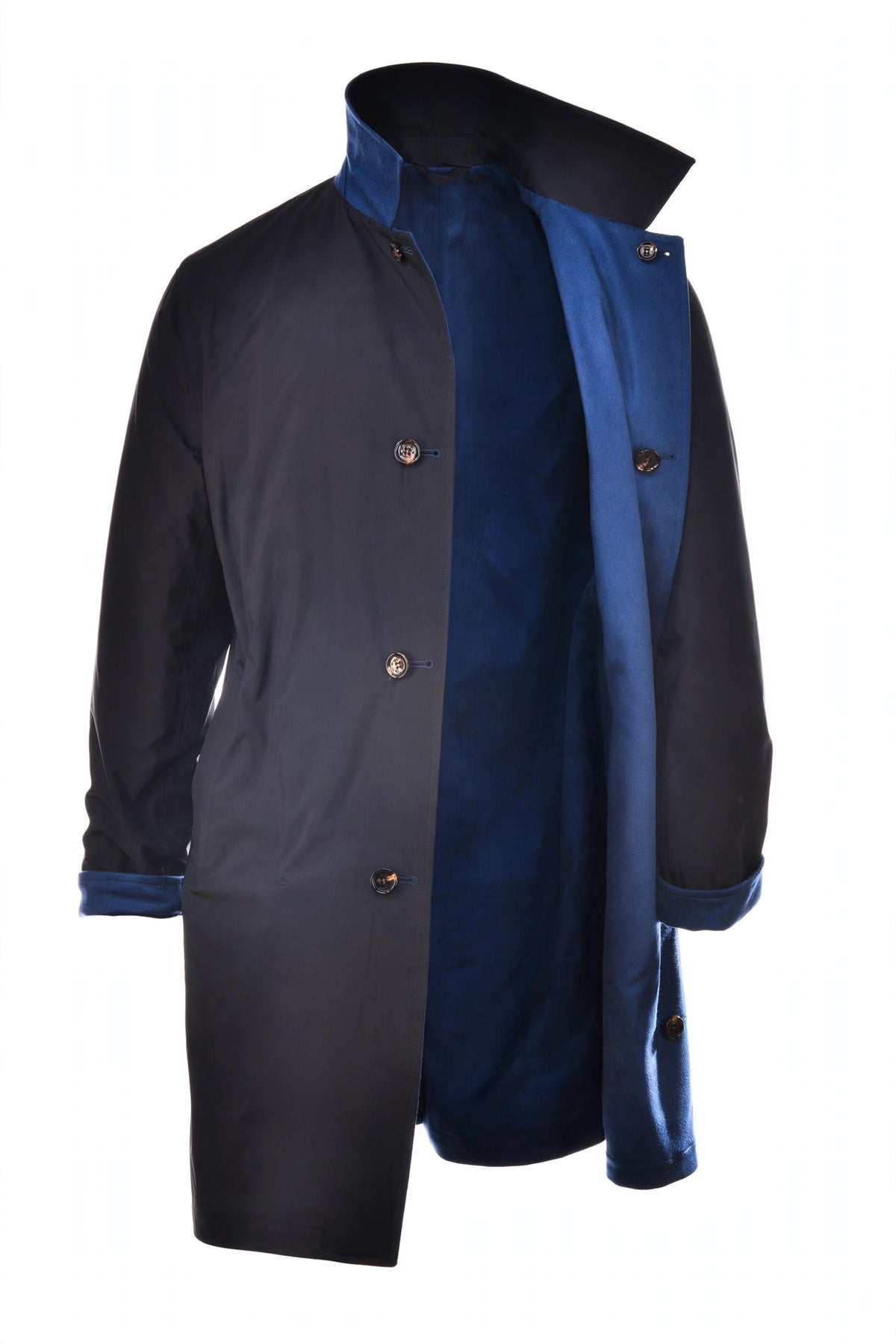 Kired by Kiton Peak Cashmere Reversible Raincoat