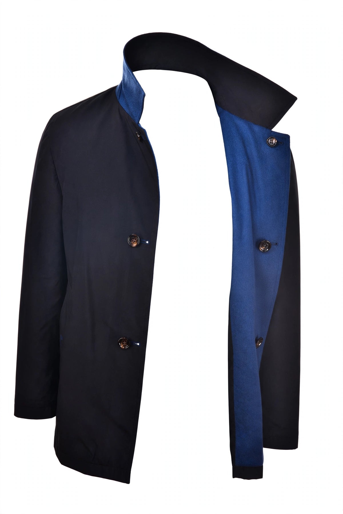 Kired by Kiton Peak Cashmere Reversible Raincoat