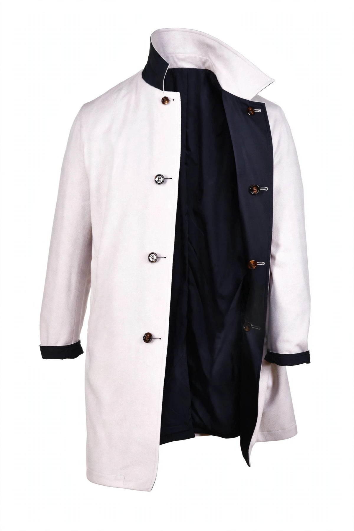 Kired by Kiton Peak Cashmere Reversible Raincoat