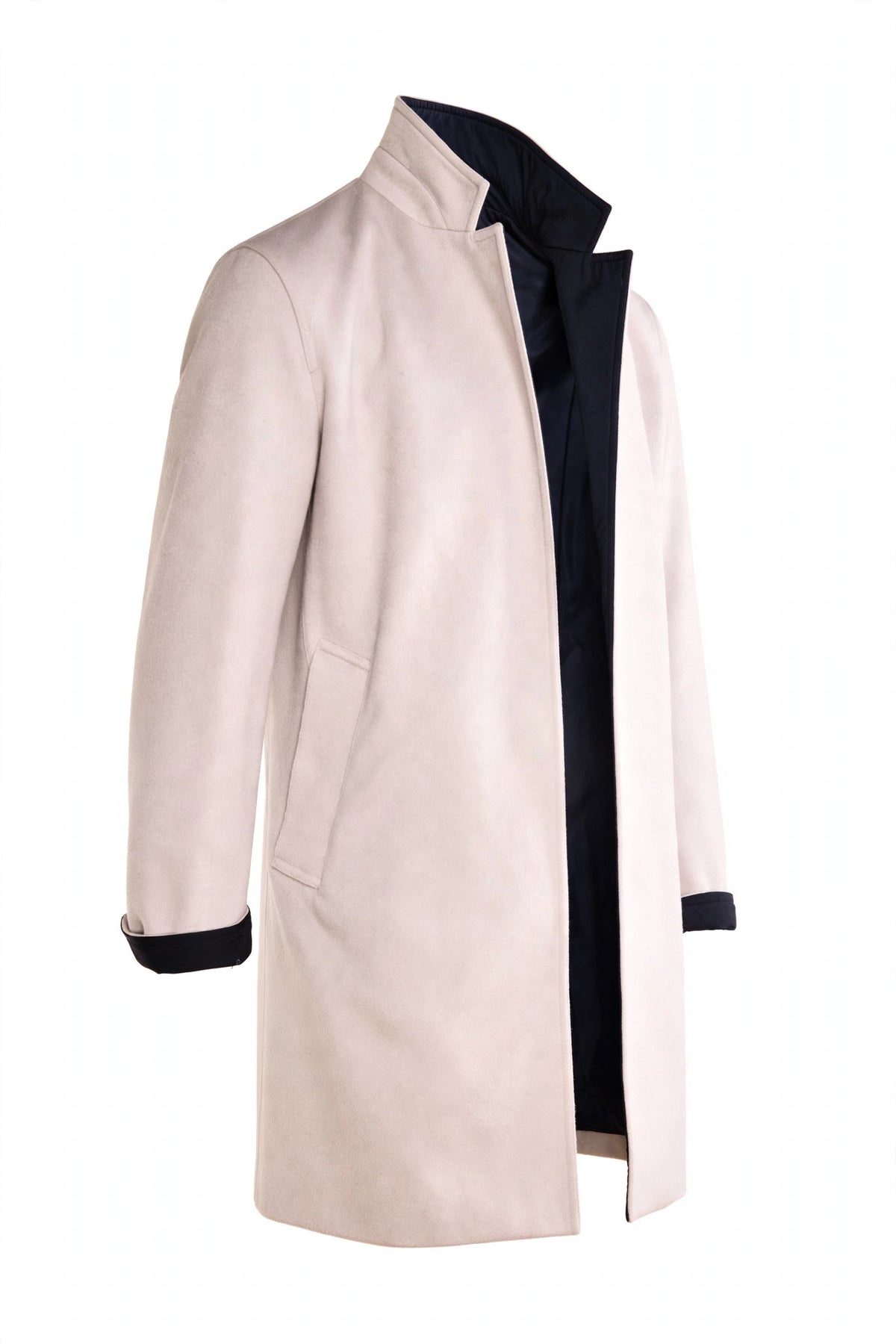 Kired by Kiton Peak Cashmere Reversible Raincoat