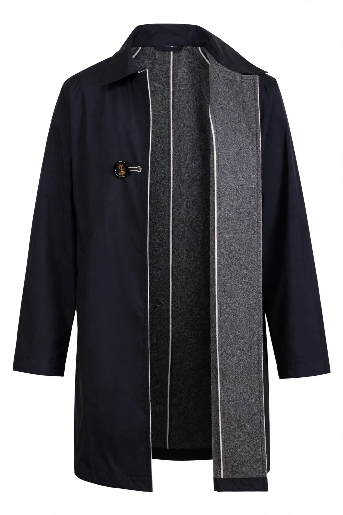 Kired by Kiton Peak Cashmere Reversible Raincoat