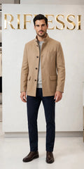 Kired by Kiton Beige Wool Coat
