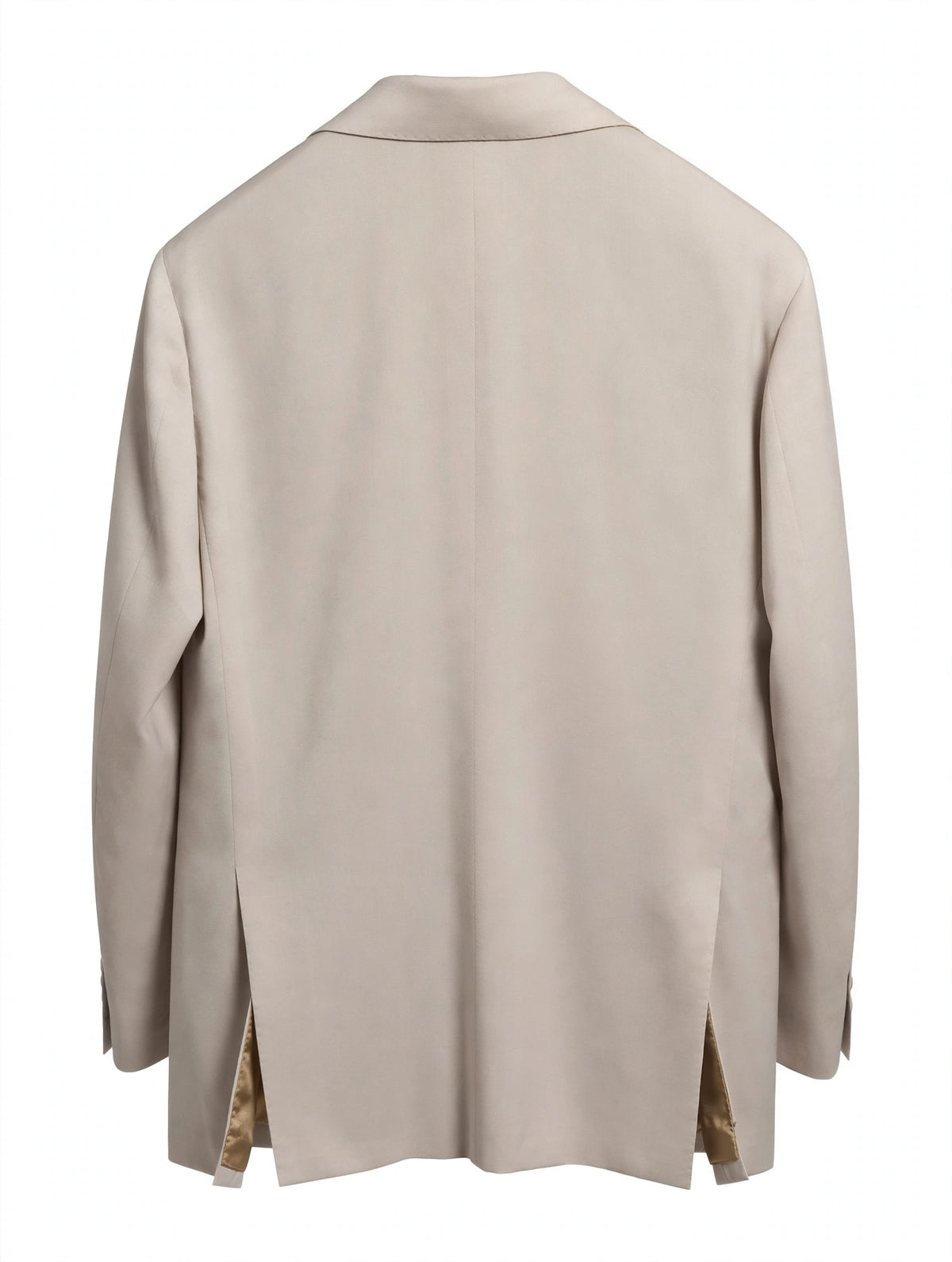 Sartorio beige virgin wool tuxedo jacket, back