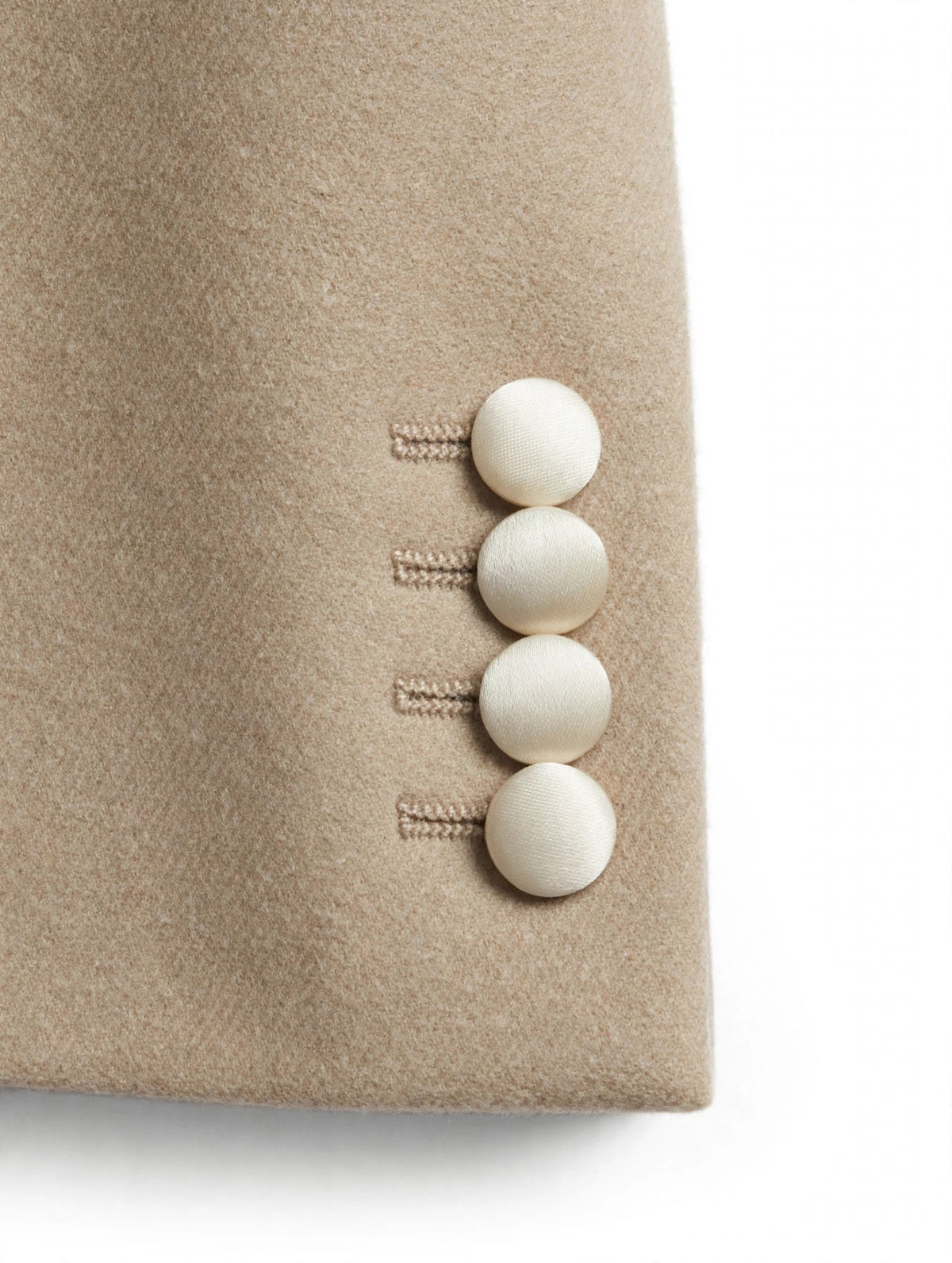 Sartorio beige tuxedo jacket, sleeve buttons detail