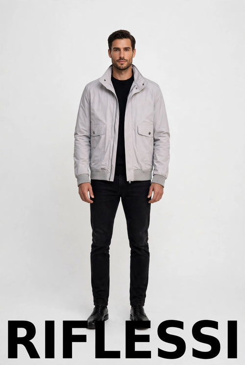 Bomam light jacket - model, Riflessi backdrop