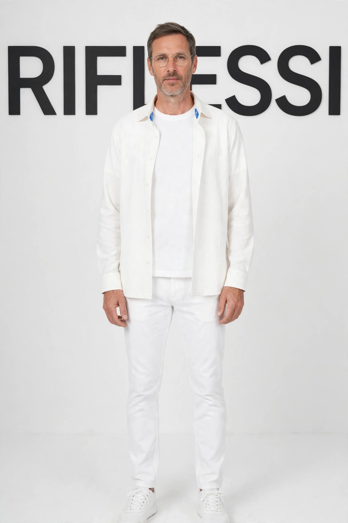Kired CAPRI polo white on model, front