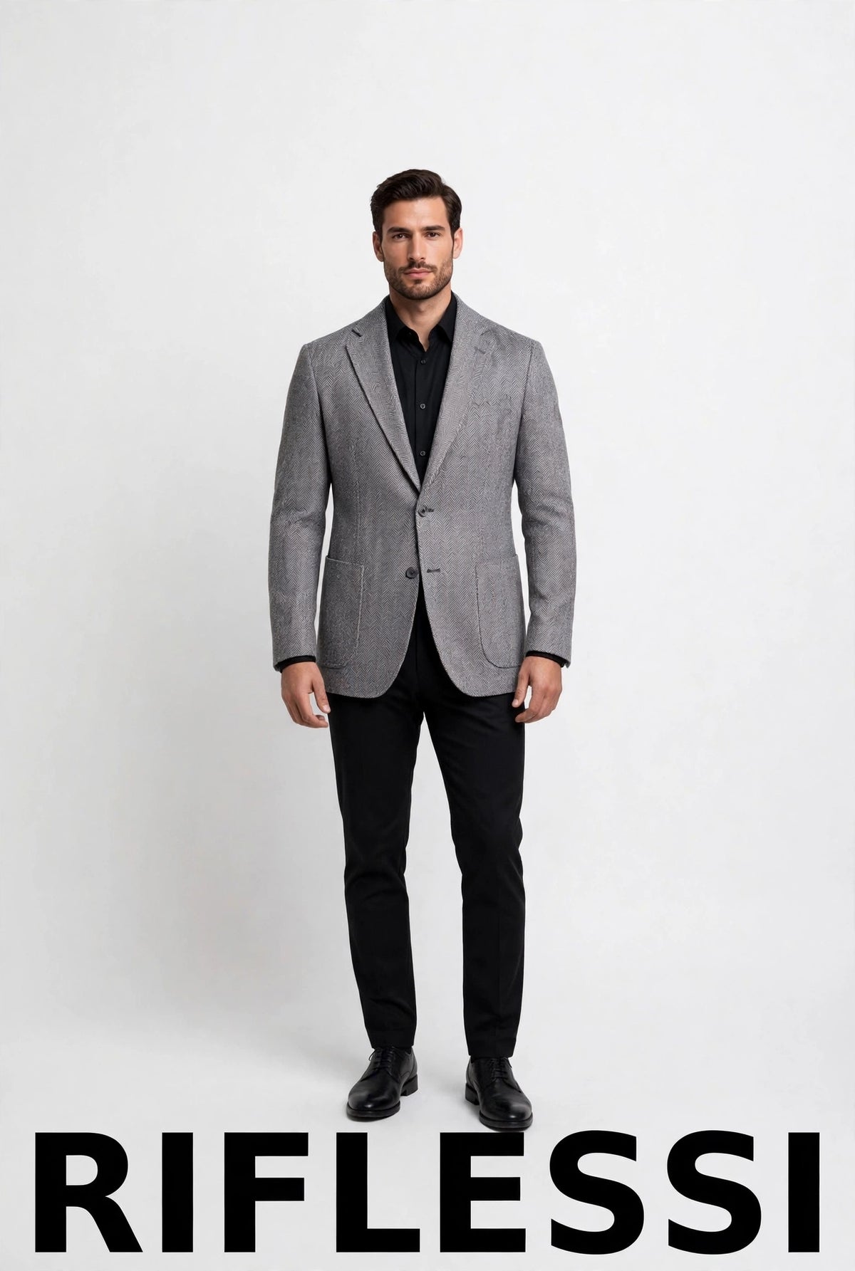 Herringbone sport jacket - model, Riflessi backdrop
