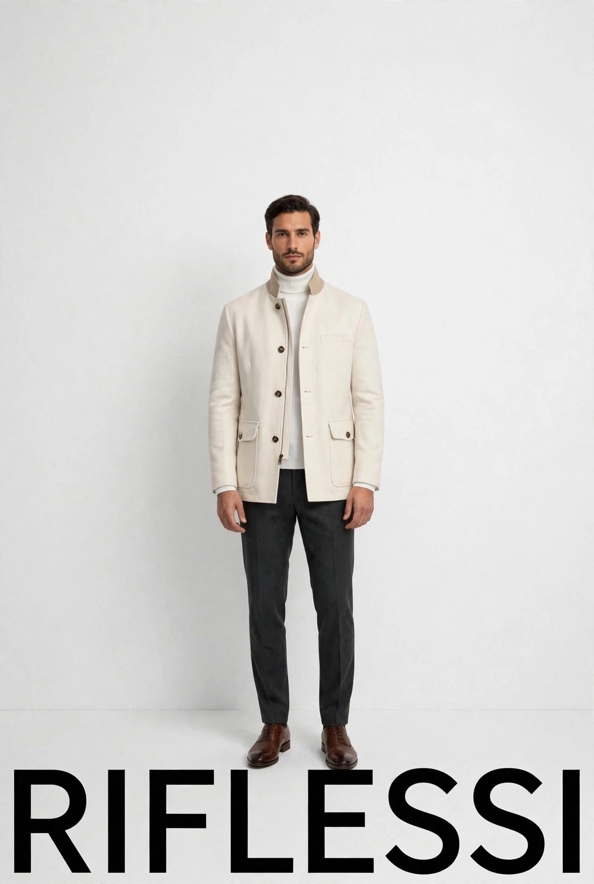 ISIM jacket Ivory - model