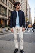 Kired Troy 2 Cotton-Nylon Light Jacket — Dark Blue/ Light Grey