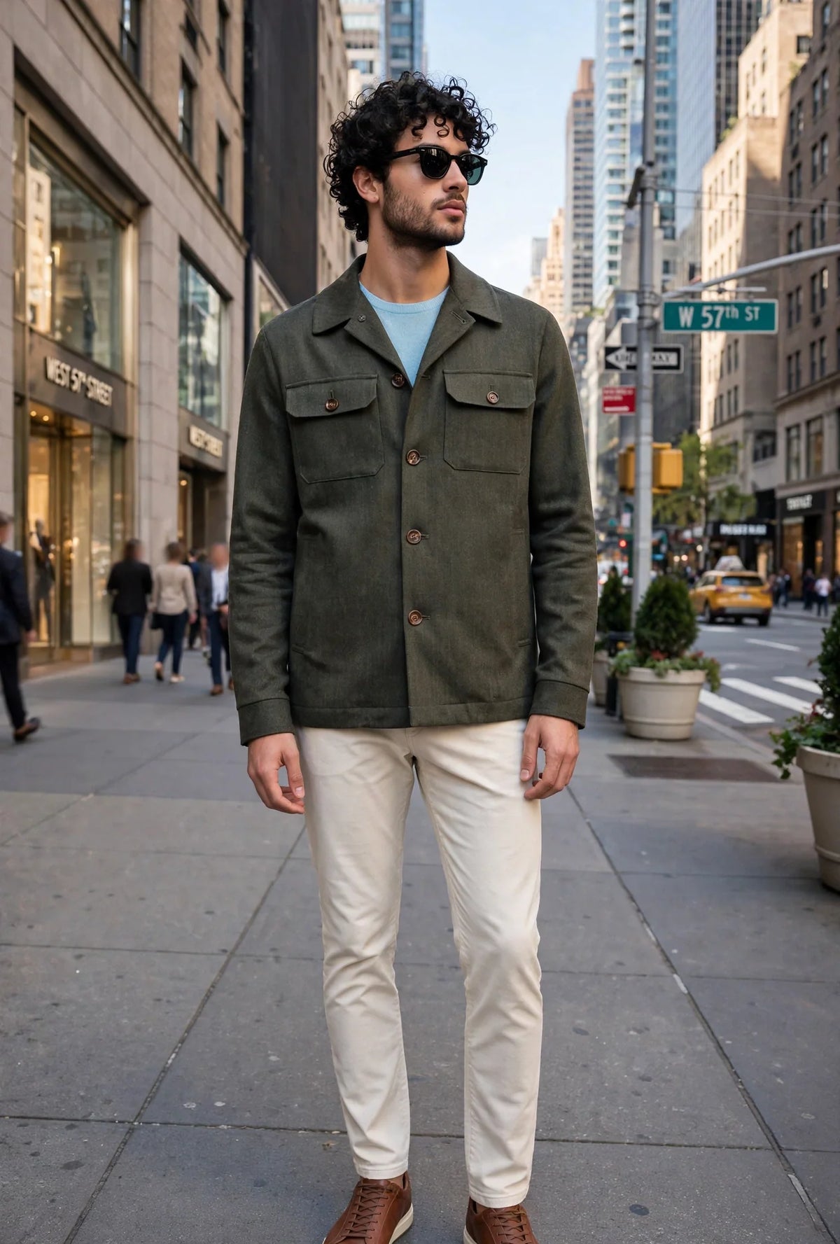Kired Leo Wool Light Jacket — Green