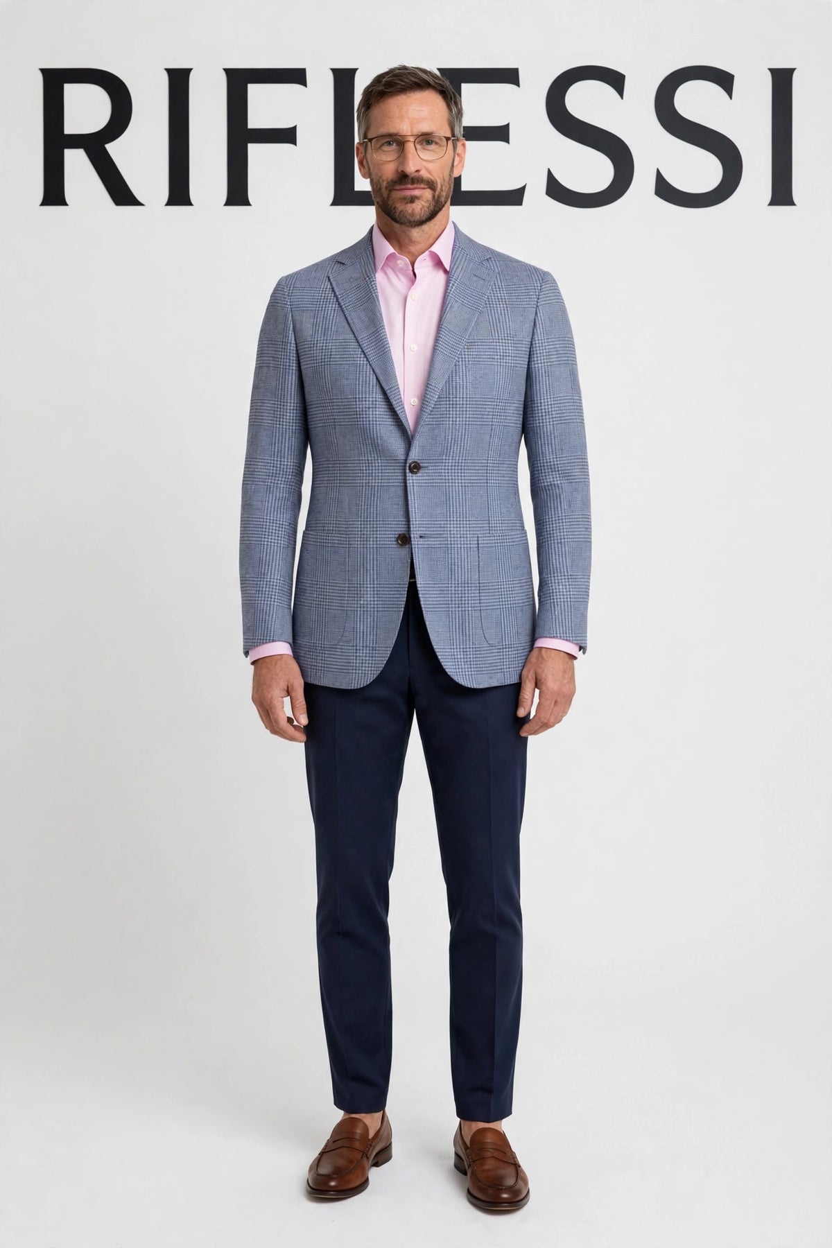 Sartorio Prince of Wales Virgin Wool Sport Jacket on model