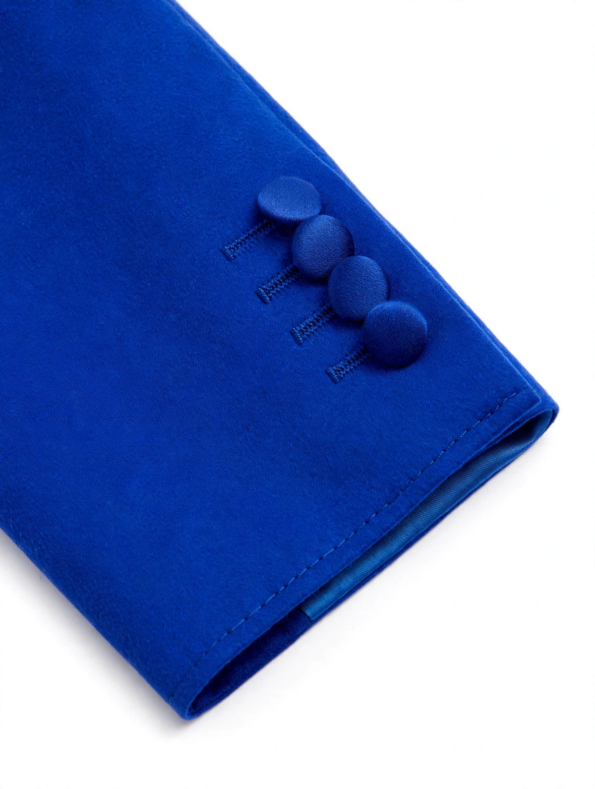 Sartorio royal blue cashmere tuxedo jacket, sleeve buttons detail