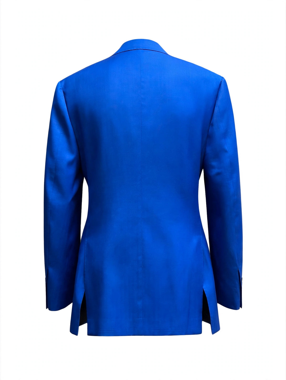 Sartorio royal blue virgin wool tuxedo jacket, back