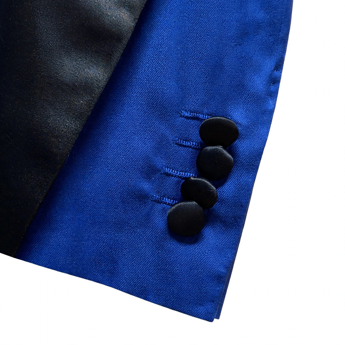 Sartorio royal blue tuxedo jacket, sleeve buttons detail