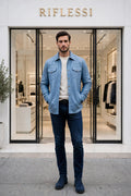 Kired TOTO Lambskin Overshirt — Cornflower Blue