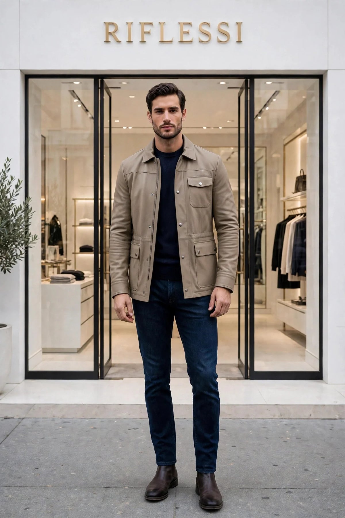 Kired YAWAL Lambskin Light Jacket — Beige