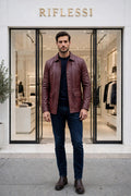 Kired YAWAL Lambskin Light Jacket — Burgundy