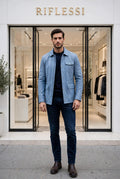 Kired YAWAL Lambskin Light Jacket — Cornflower Blue