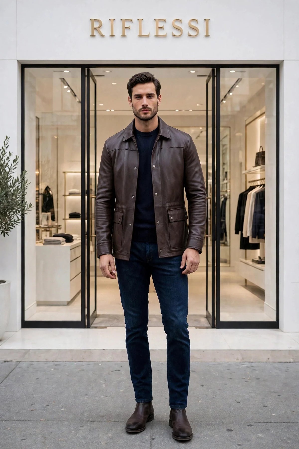Kired YAWAL Lambskin Light Jacket — Dark Brown