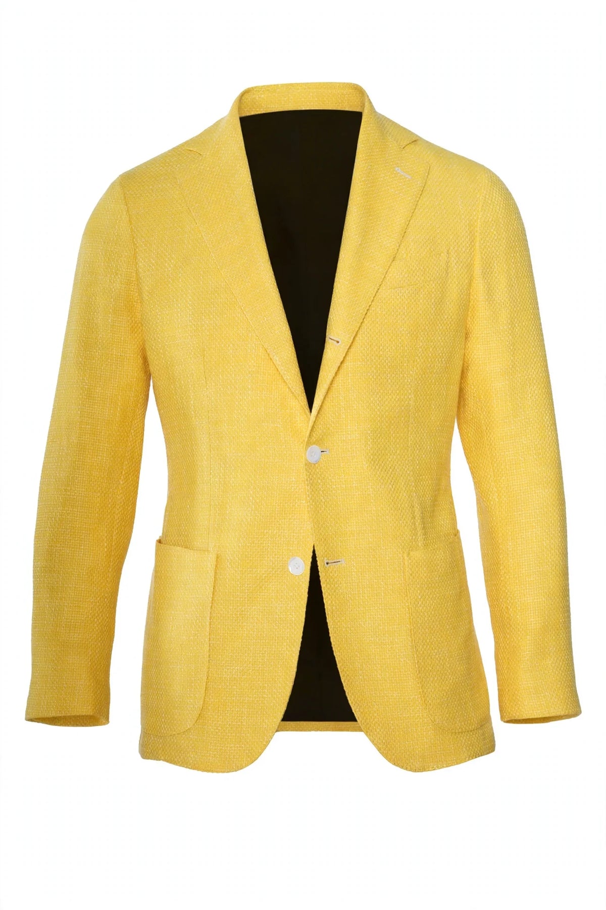 Sartorio Woven Virgin Wool-Cotton Sport Jacket — Yellow