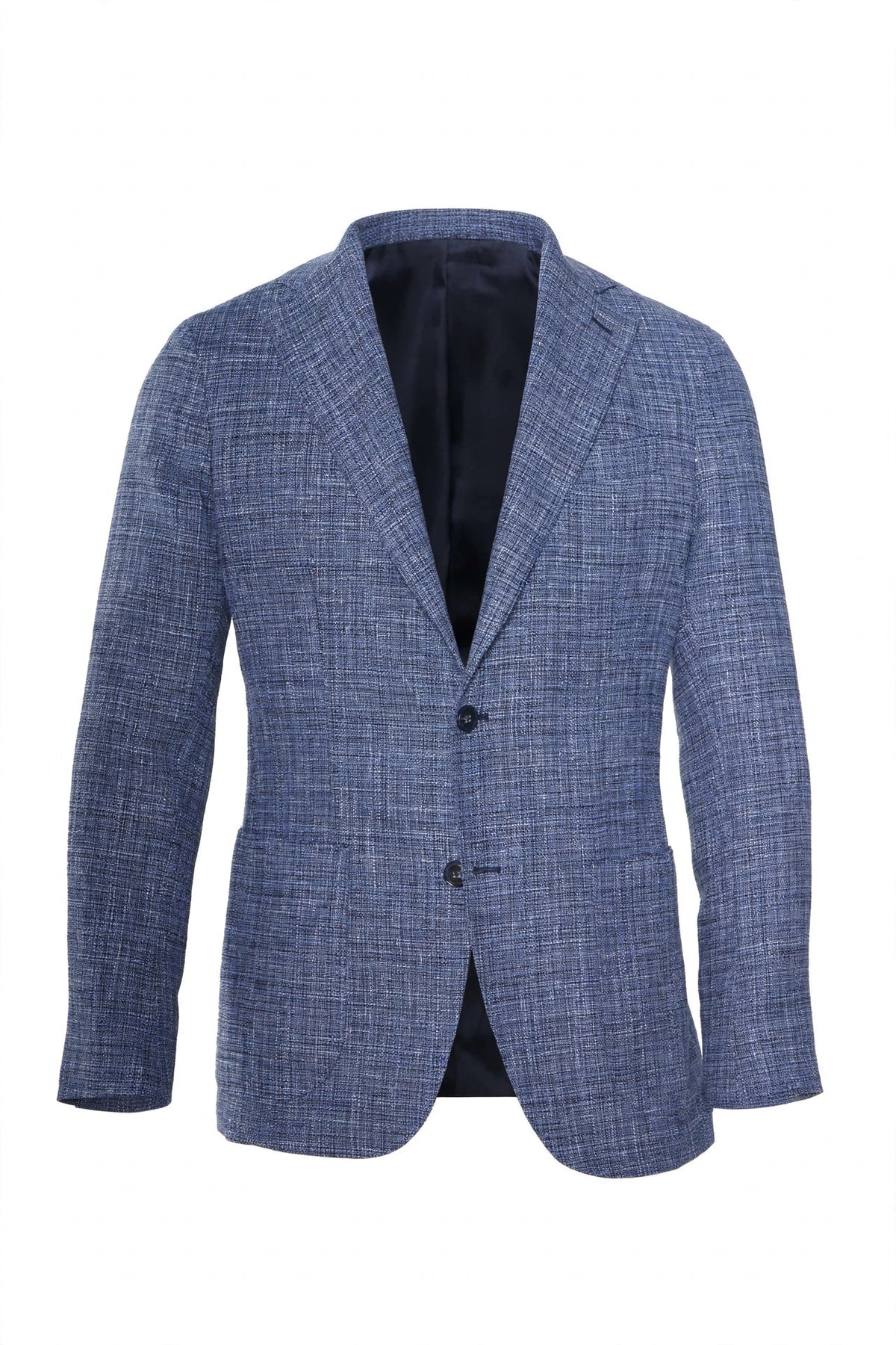Sartorio Woven Virgin Wool-Cotton Sport Jacket — Cobalt Blue