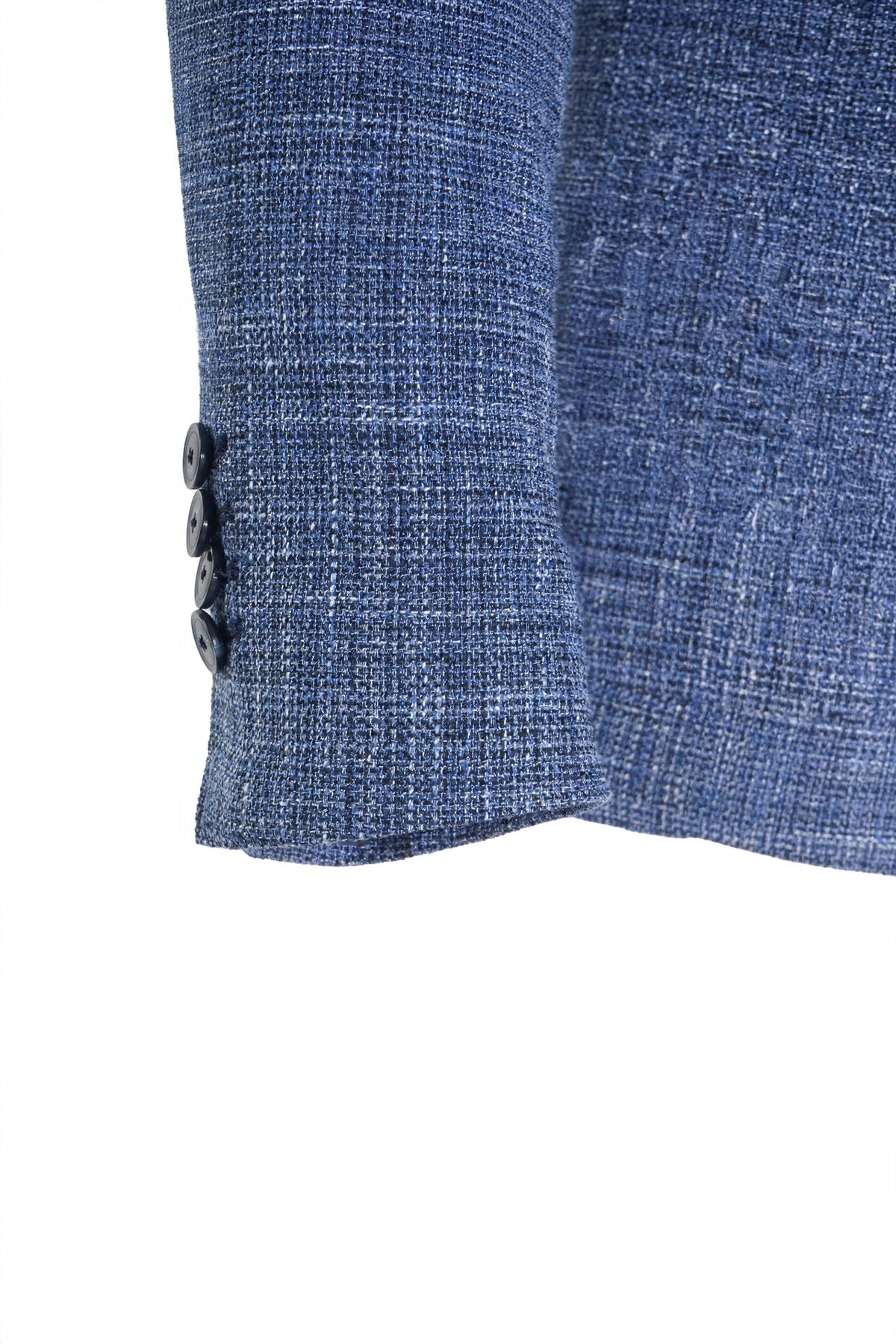 Sartorio Woven Virgin Wool-Cotton Sport Jacket — Cobalt Blue