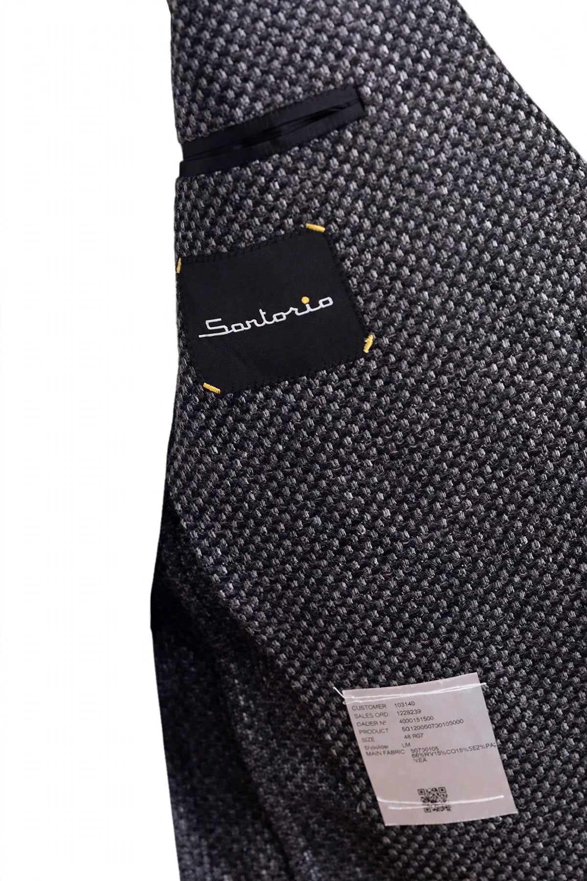 Sartorio Woven Virgin Wool-Cotton-Silk Sport Jacket — Dark Grey