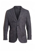 Sartorio Woven Virgin Wool-Cotton-Silk Sport Jacket — Dark Grey