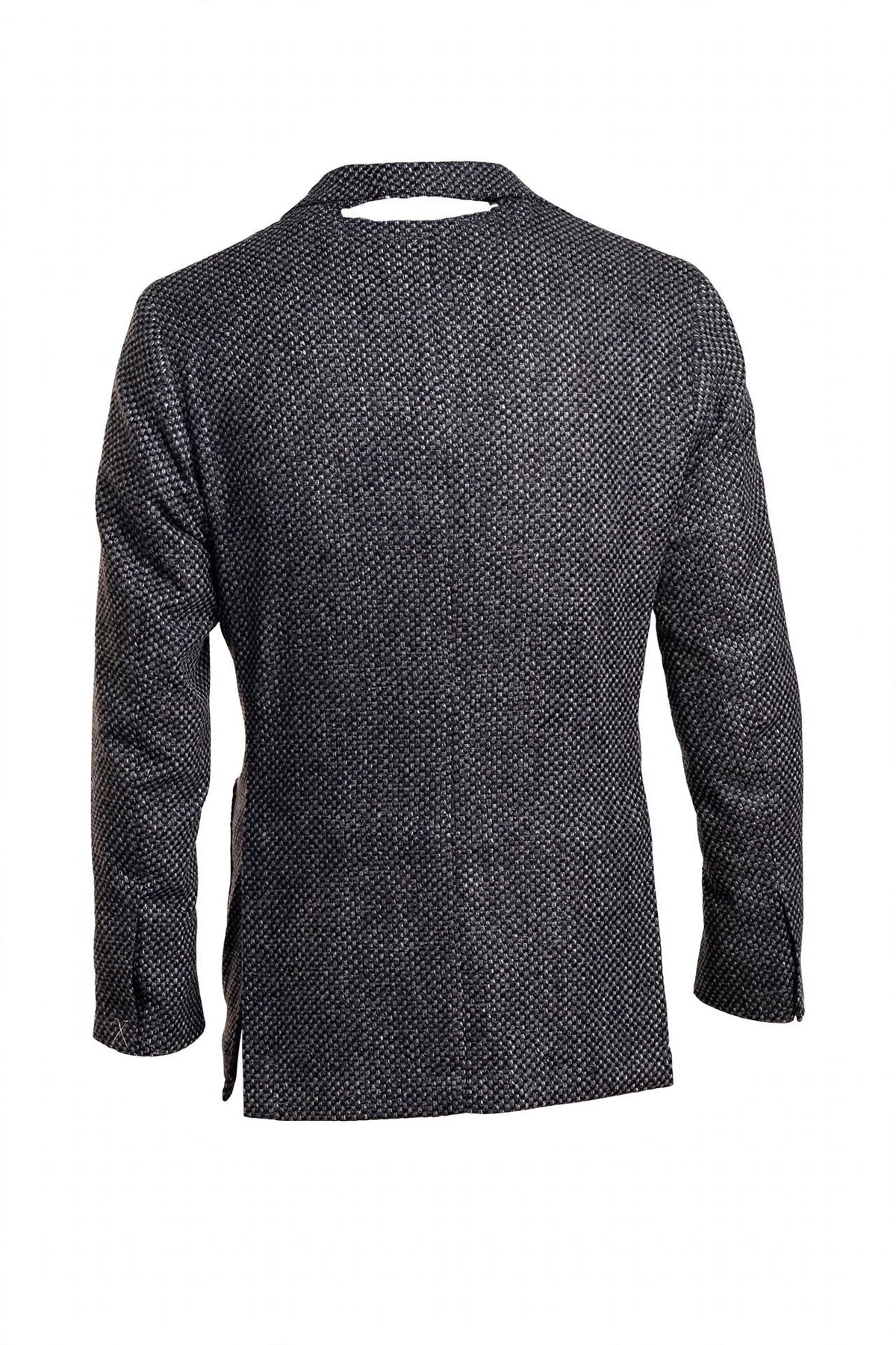 Sartorio Woven Virgin Wool-Cotton-Silk Sport Jacket — Dark Grey