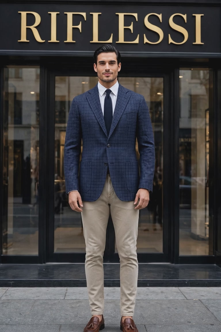 Sartorio Shepherd Check Virgin Wool Sport Jacket - entrance video