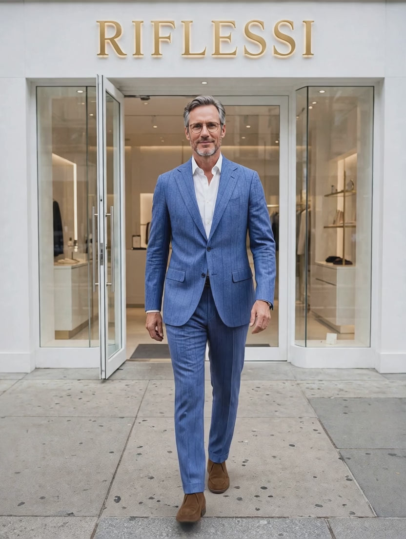 Sartorio suit fashion video, white shirt