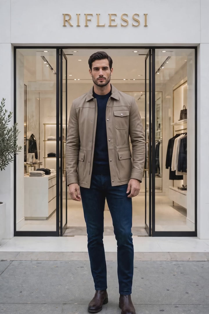 Kired YAWAL Lambskin Light Jacket — Beige