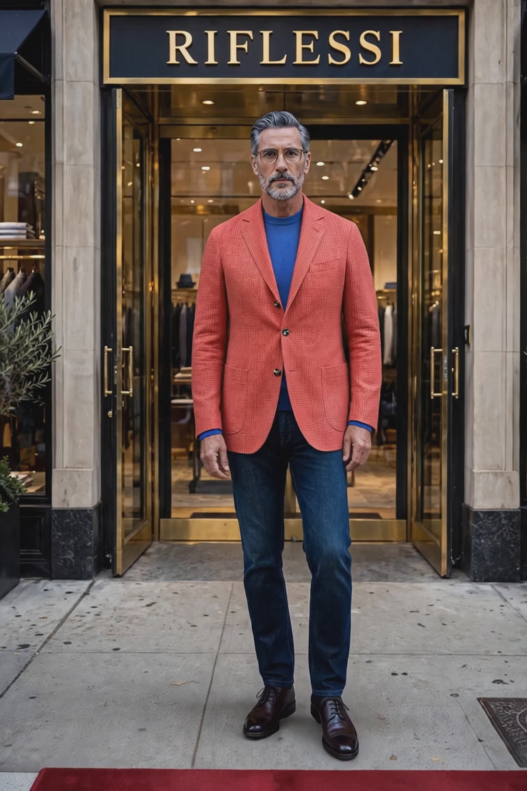 Sartorio Nailhead Silk-Linen Sport Jacket - stairs video