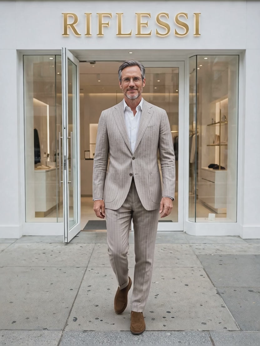 Sartorio suit fashion video, white shirt
