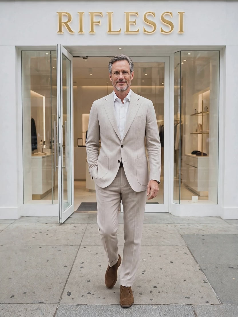 Sartorio suit fashion video, white shirt