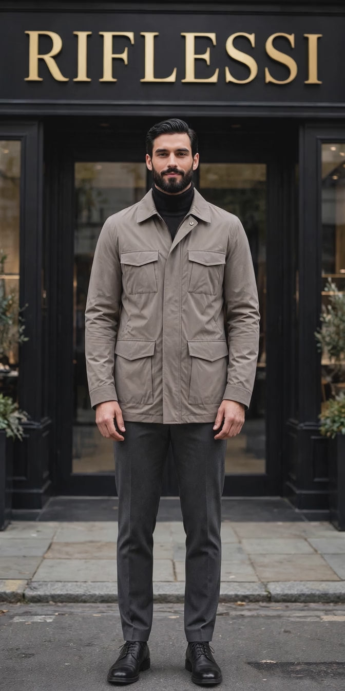 Kired by Kiton Solid Nylon Overcoat
