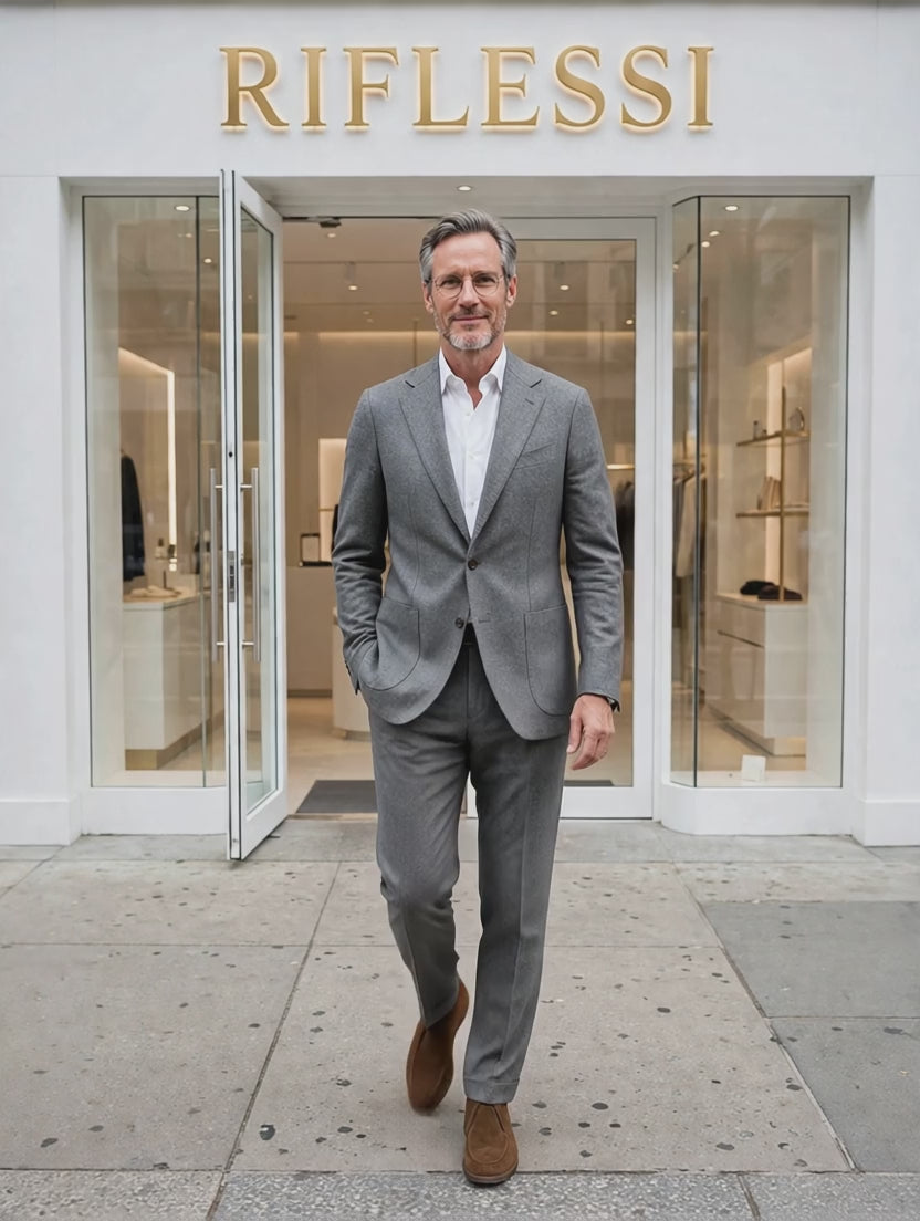 Sartorio suit fashion video, white shirt