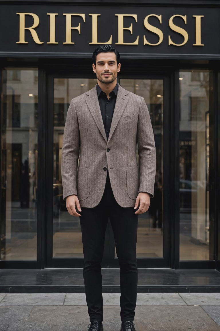 Sartorio Herringbone Virgin Wool Sport Jacket
