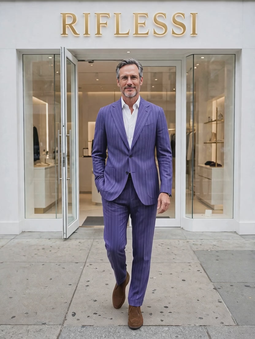 Sartorio suit fashion video, white shirt