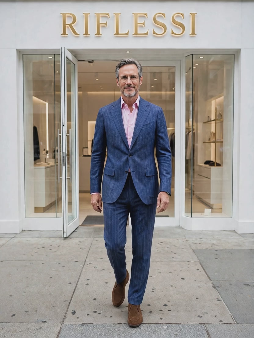 Sartorio suit fashion video, white shirt