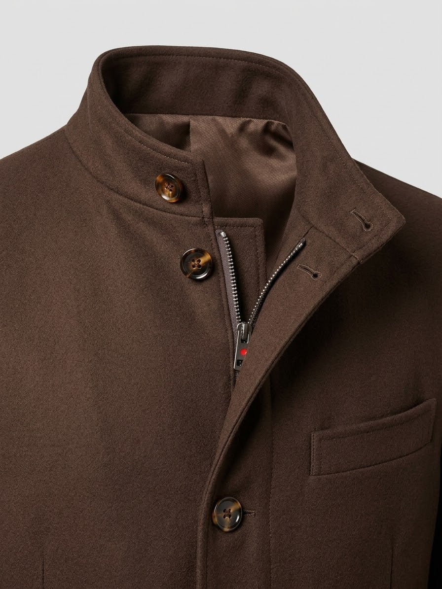 ISIM jacket Brown - detail