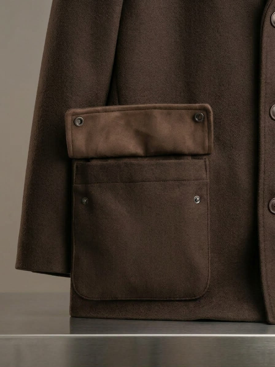 ISIM jacket Brown - detail