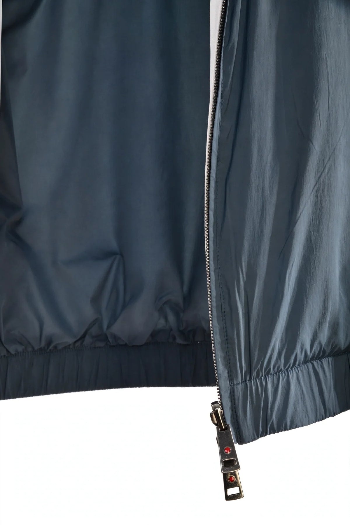 Kired Sam Nylon Zip-Up Reversible Jacket — Dusty Blue/ White