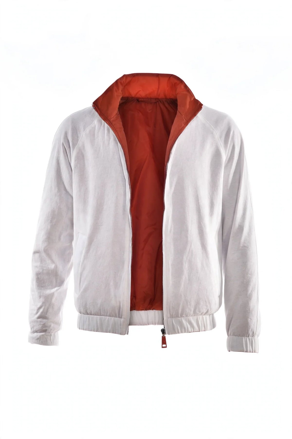 Kired Sam Nylon Zip-Up Reversible Jacket — Orange/ White