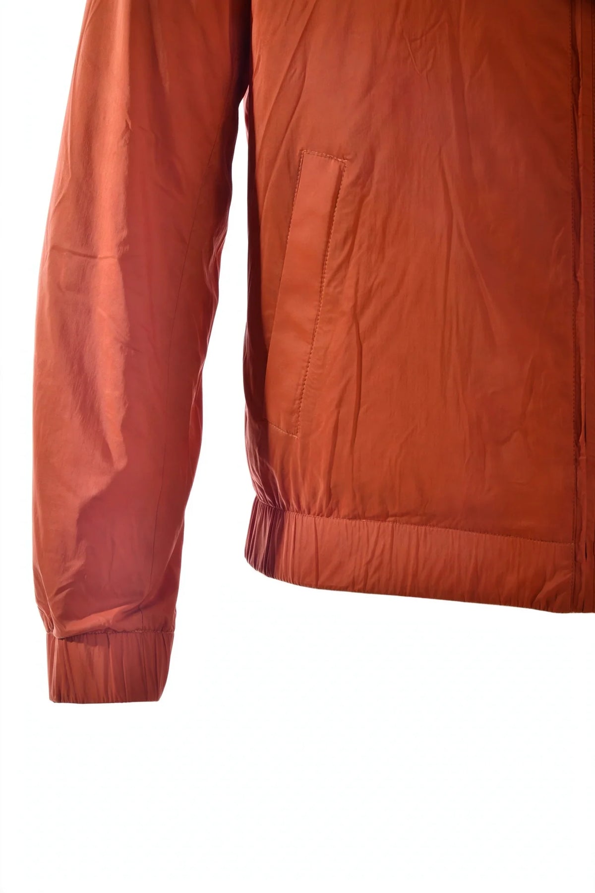 Kired Sam Nylon Zip-Up Reversible Jacket — Orange/ White