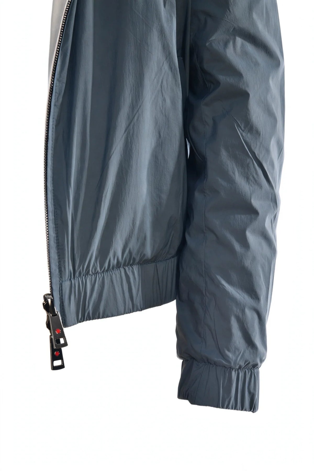 Kired Sam Nylon Zip-Up Reversible Jacket — Dusty Blue/ White