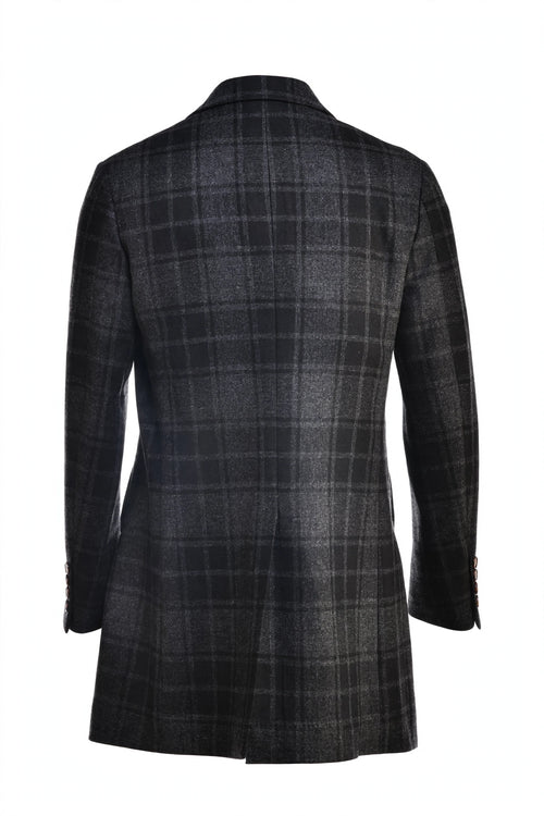 Fiore di Napoli Plaid Wool-Cashmere Overcoat