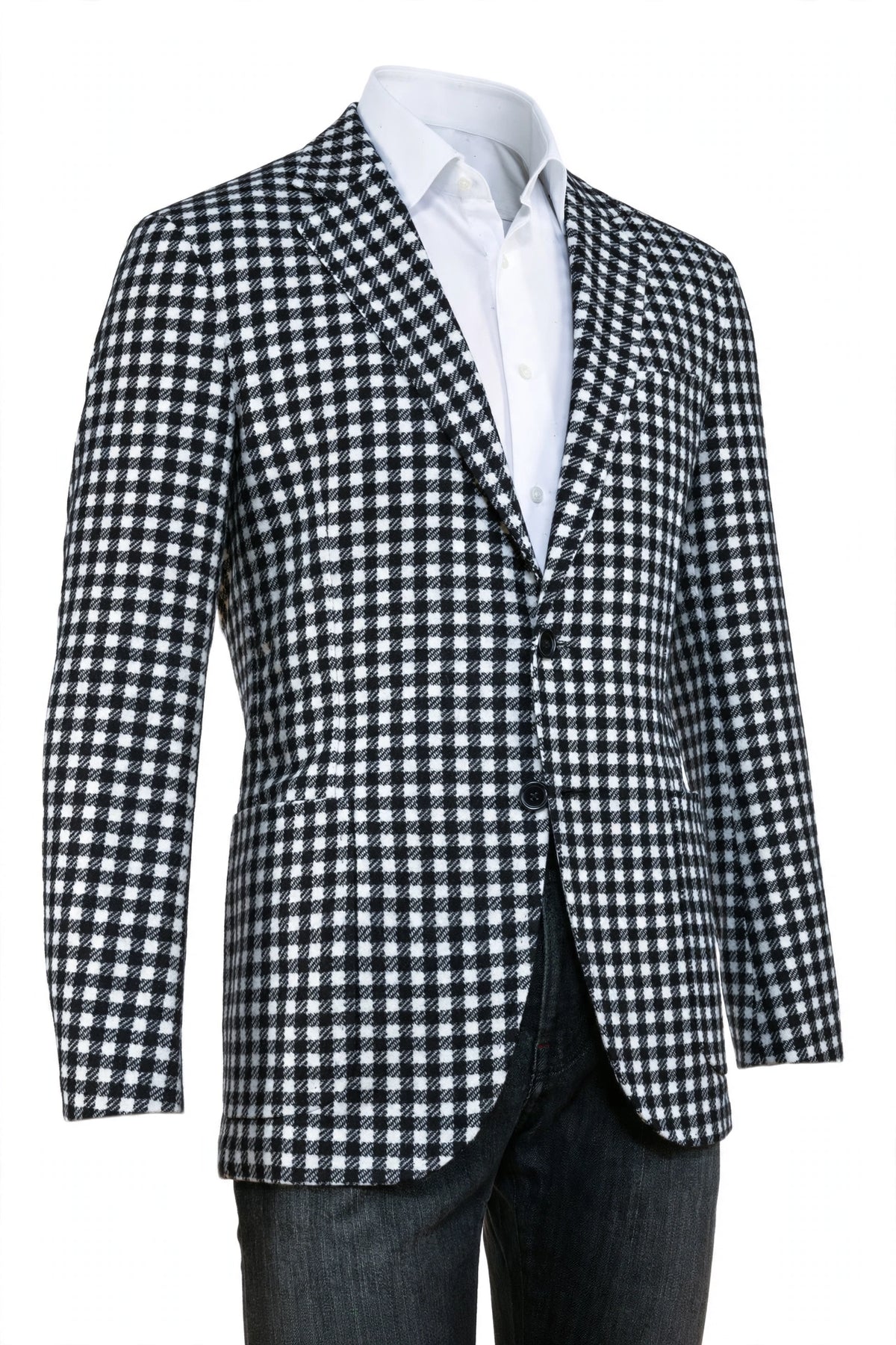 Sartorio Gingham Cashmere Sport Jacket