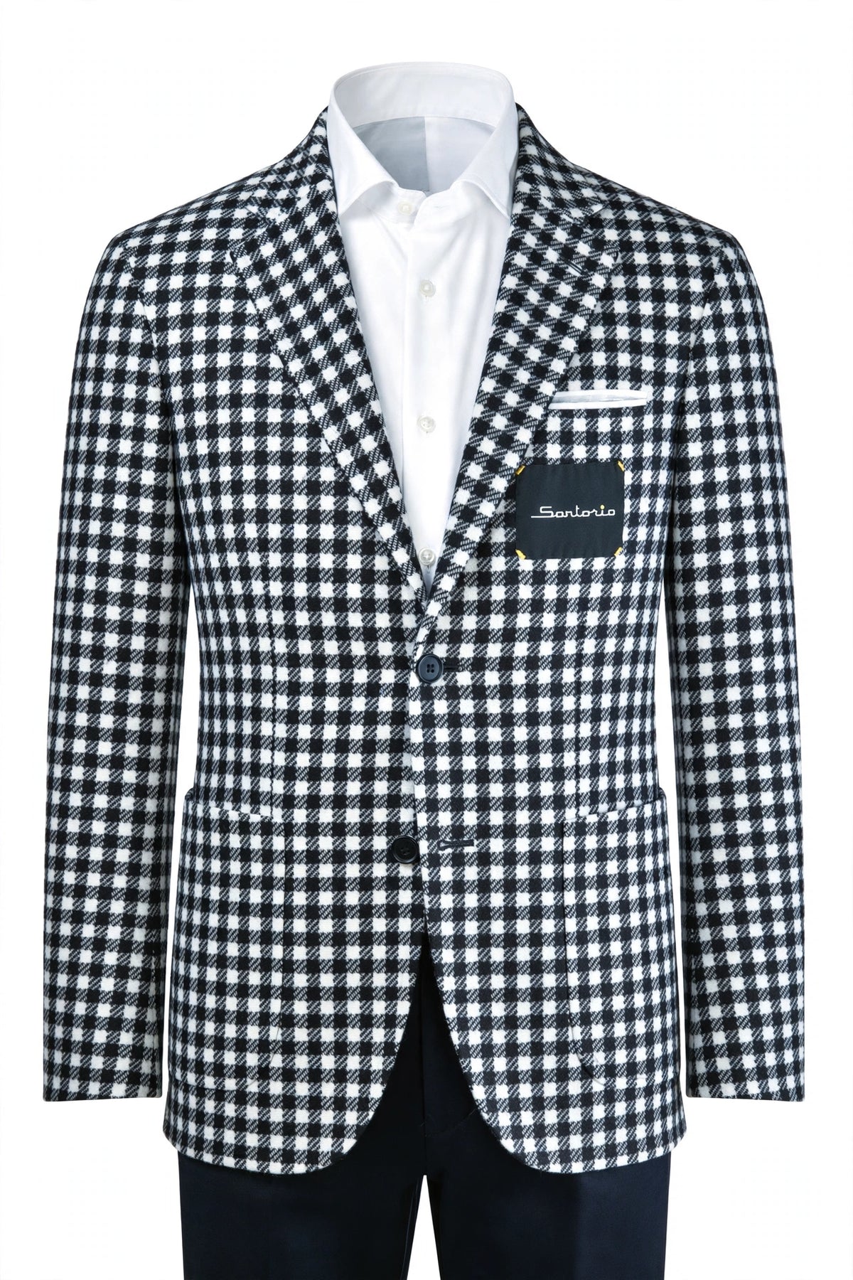 Sartorio Gingham Cashmere Sport Jacket