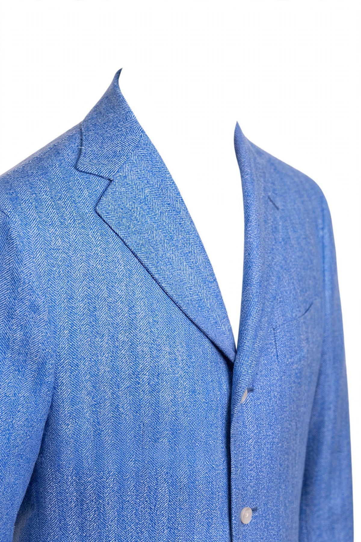 Sartorio Herringbone Virgin Wool Sport Jacket — Cobalt Blue